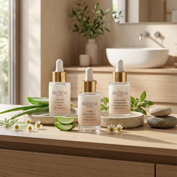 Gesichtspflege von Skeina unser praktisches 3-er Set gegen Unreinheiten, Rötungen und unebene Gesichtshaut. Skincare aus 2026.