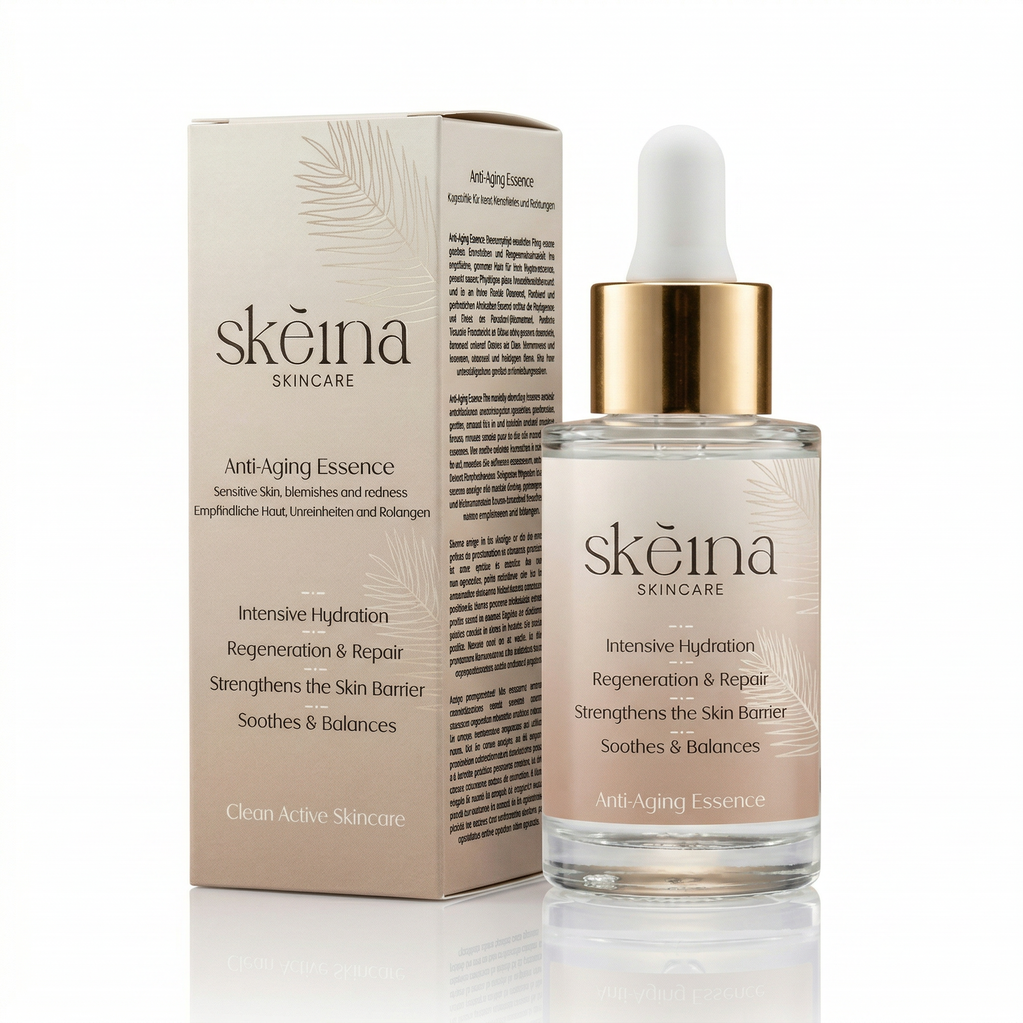 Straffe Haut mit der Skincare von Skeina. Jetzt die Falten reduzieren mit der Skeina Anti-Aging-Essence