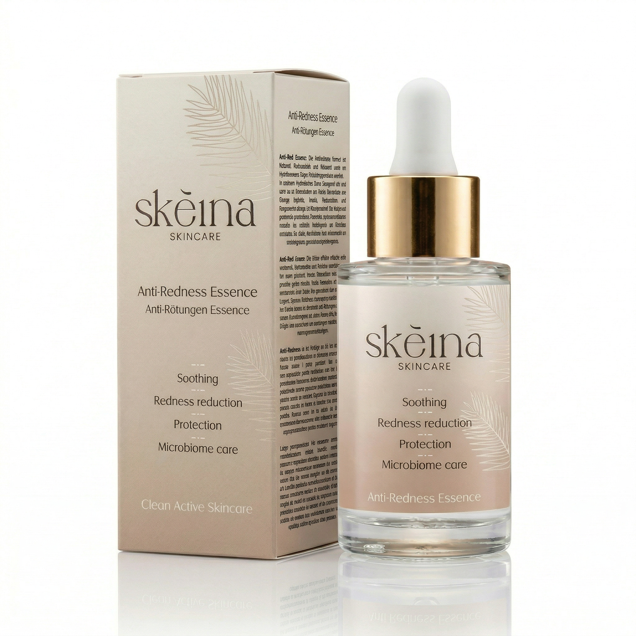 Hochwertige Skincare gegen Rötungen im Gesicht und gereizte Haut. Skeina Anti-Redness-Essence.