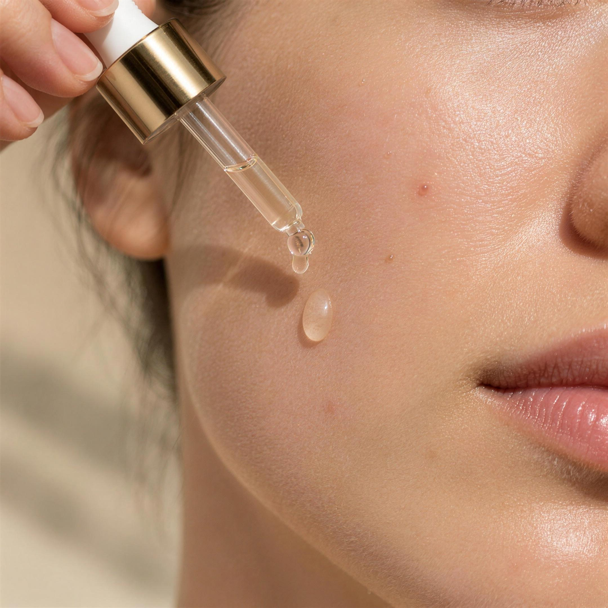 Nahaufnahme unreiner Haut mit Unebenheiten als Hautdetail zur Skéina Anti-Blemish Essence